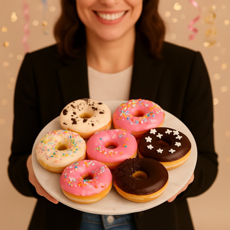 Donuts (6 stuks) – Kleurrijke Donuts met Chocolade & Toppings