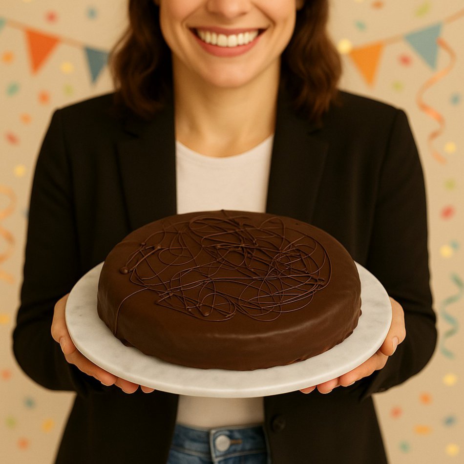Chocolade Hazelnoot Taart 12 personen