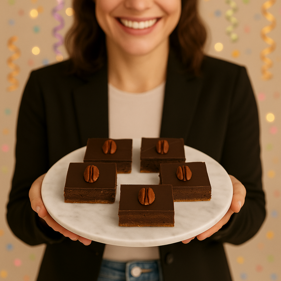 Luxe Brownies (10 stuks) – Met Walnoten, Pecannoten & Chocoladelaag
