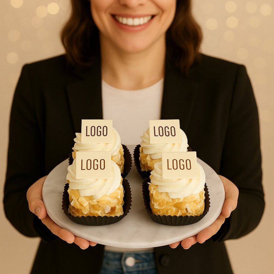 Slagroom Petit Fours (10 stuks) – Vanillecake met Slagroom