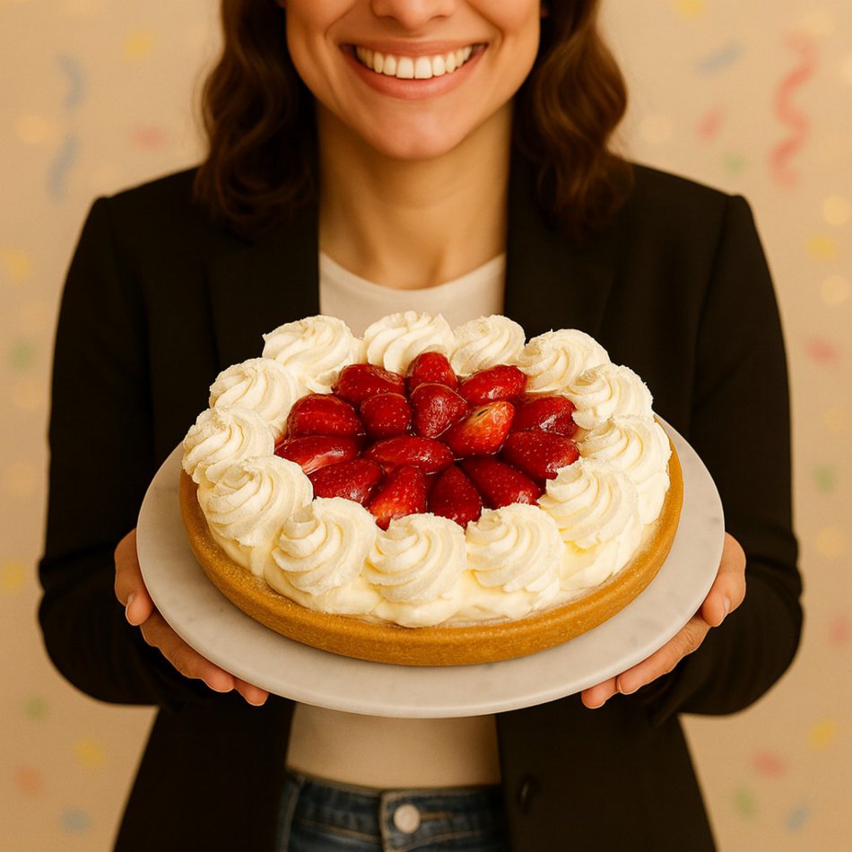 Aardbeienvlaai 10 personen