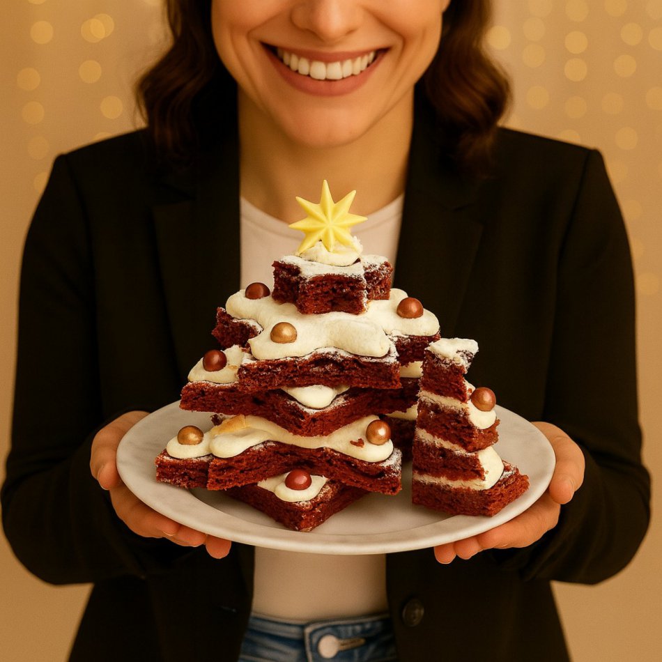 Red Velvet Kerstboomtaart