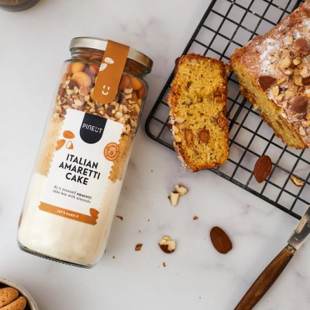 Pineut Cake jar Italian Amaretti Cake